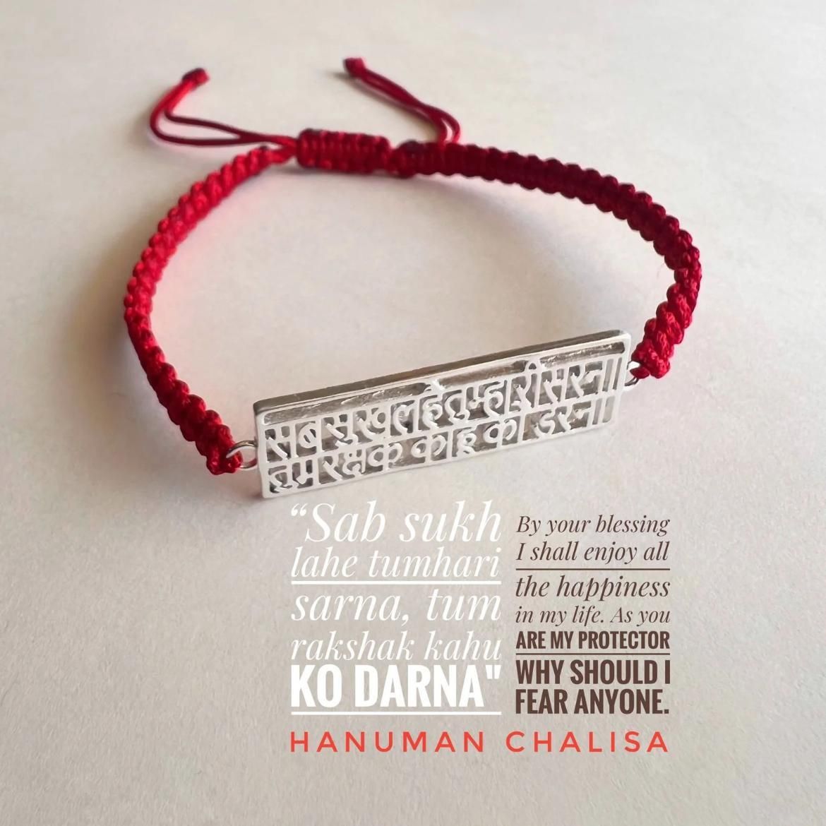 Hanuman Chalisa Protection™- Silver Plated Bracelet