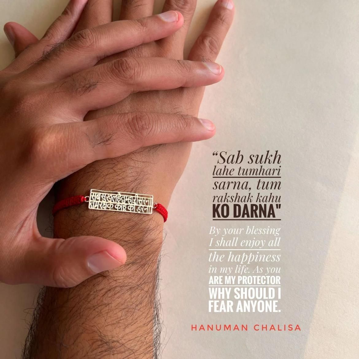 Hanuman Chalisa Protection™- Silver Plated Bracelet