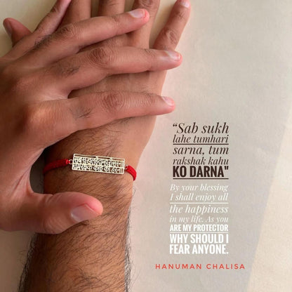 Hanuman Chalisa Protection™- Silver Plated Bracelet